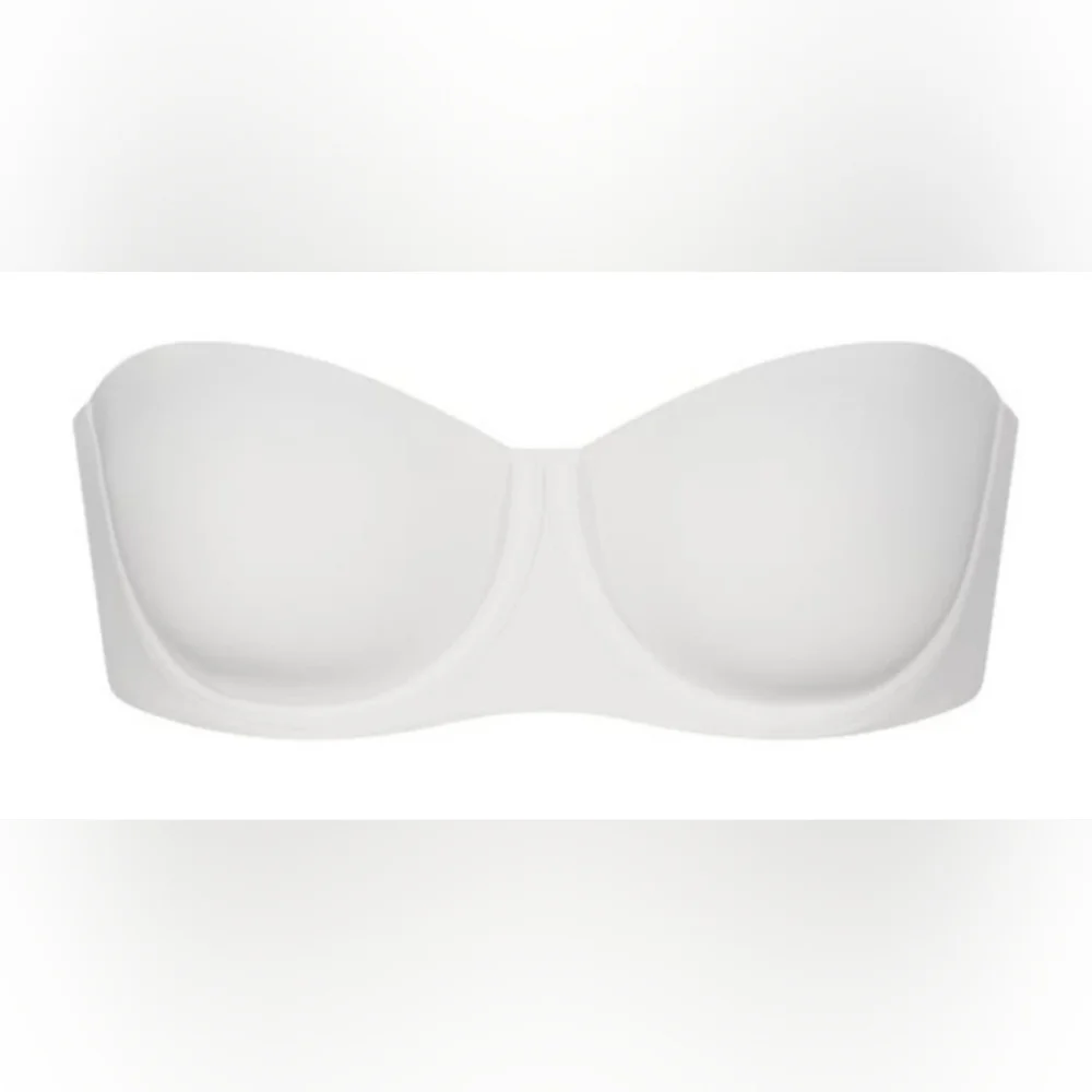 💕SKIMS Fits Everybody Lightly Lined Underwire Strapless Bra White MARBLE 32DDDD - Picture 12 of 12